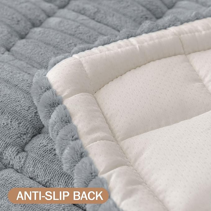 Smiry Couch Cover for Dogs, Non Slip Washable Sofa Protector for Pets, Soft Furniture Cover for Pet, Stylish Sofa Covers, Cozy Protect Against Fur, Dirt & Everyday Messes (Grey, 27.6" x 27.6")