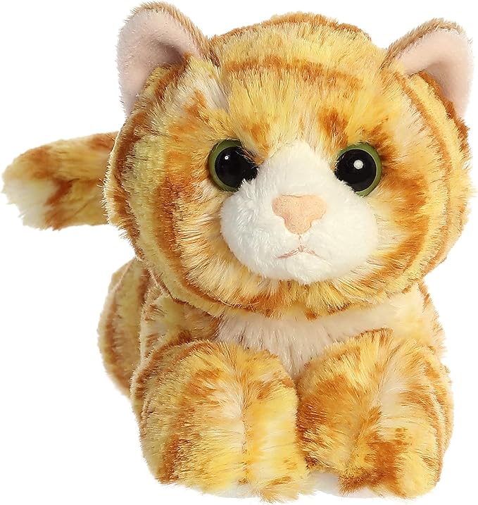 Aurora® Adorable Mini Flopsie™ Ginger Cat™ Stuffed Animal - Mini Companions Ready for Playful Adventures - for Kids All Ages, Toddlers, Adults, and Families - Orange 8 Inches (Pack of 2)