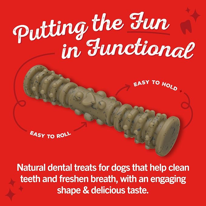 Stella & Chewy's Dental Delights - Freeze-Dried Raw Chicken Dental Treats for Small Dogs - Teeth Cleaning & Breath Freshening Chews with Ridges & Nubs - Made in USA - 10.5 oz - 21 Small Treats