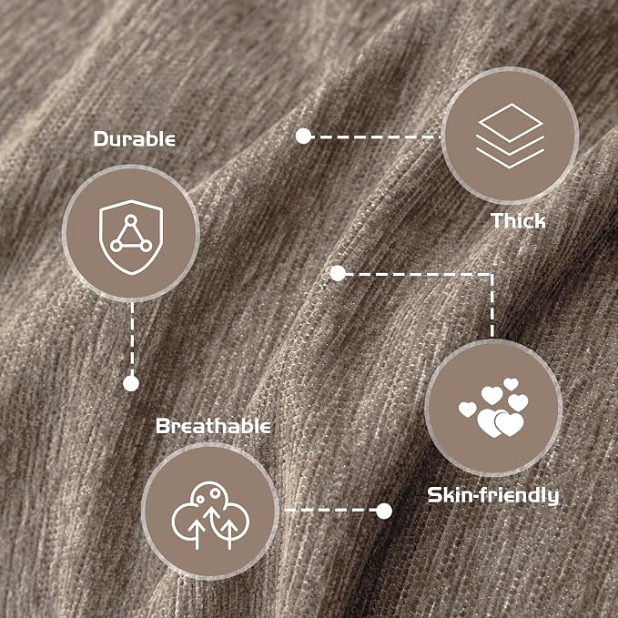 MEETSKY Couch Cover Washable for Dogs Sectional Couch Covers Chenille Sofa Covers Living Room Pet Couch Protector Sofa Slipcovers for Pets,Kids, 71"x 102", Sand