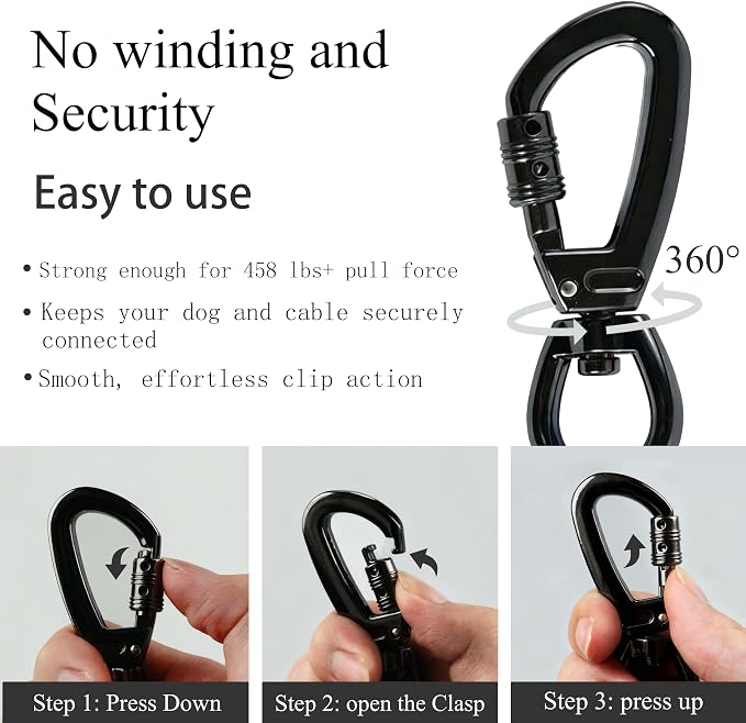 Rope Dog Leash, |Comfortable Leather Handle, Resistant to Dirt and bite | Strong Nylon Pet Lead for Small, Medium, Large Dogs (Black, 5 FEET)