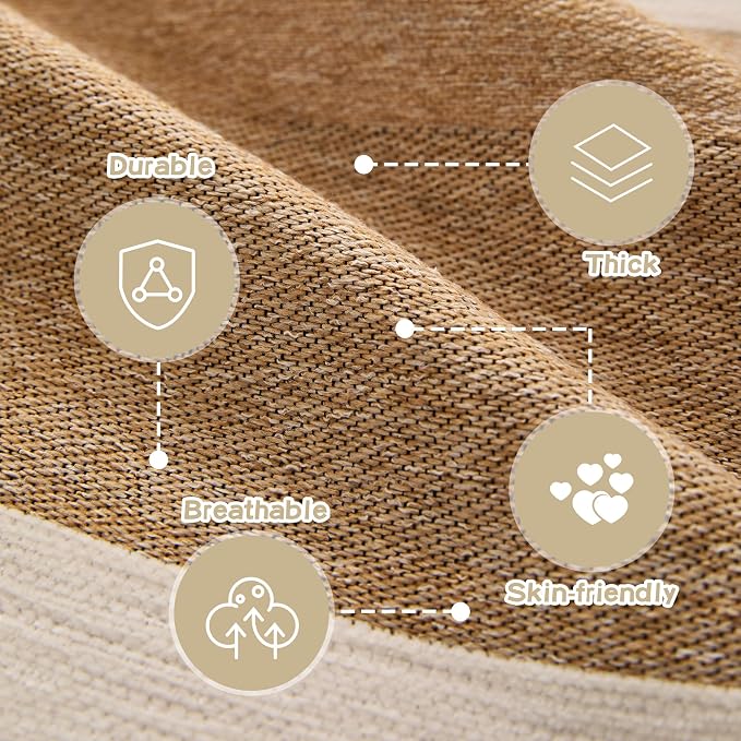 MEETSKY Boho Couch Cover Sofa Covers for Cushion Couch Washable Sectional Couch Covers for Dogs Pet Furniture Protector Couch Cover Blanket for Living Room, 91" x 118", Khaki Geometry