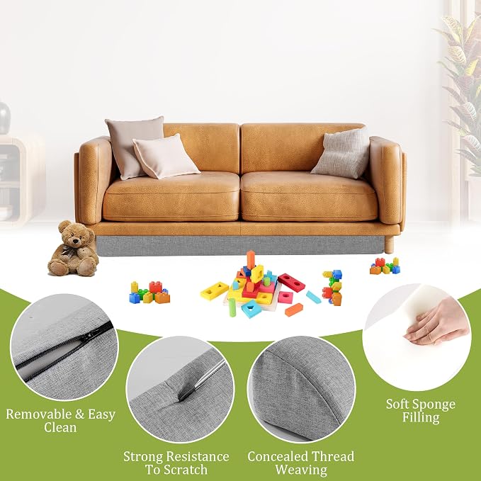 MABOZOO Triangular Toy Blocker for Under Furniture, Under Couch Blocker, Under Sofa Toy Blockers for Pets, Bed Blockers for Under Bed, Stop Things from Sofa, Bed, Other Furniture(3 Pack)