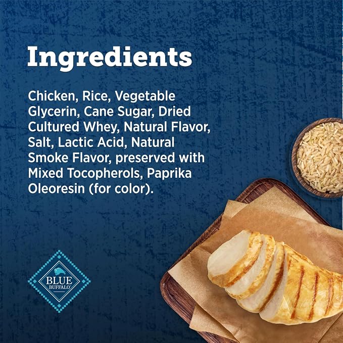 Blue Buffalo True Chews Premium Grillers Dog Treats, Made in the USA with Natural Ingredients, Chicken, 12-oz Bag