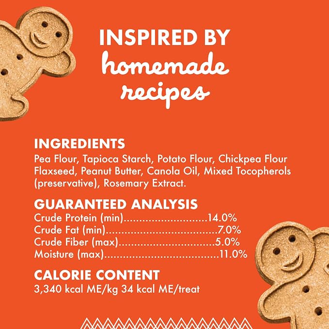 Buddy Biscuits Grain Free Dog Treats, Baked in USA, Large Size Treat with Natural Peanut Butter 14 oz.