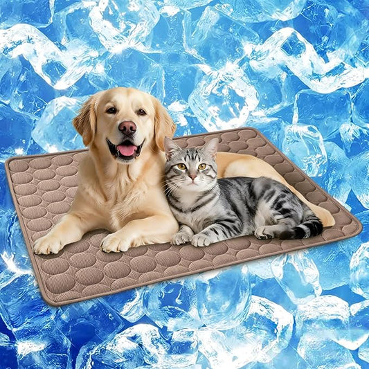 Cooling Mat for Dogs & Cats, Q-Max>0.4 Washable Cooling Pad for Small, Medium, Large & XL Pets, Portable Non-Slip Indoor & Outdoor Cooling Dog Bed Mat for Floor, Sofa, Car Seat, Crate, Kennel