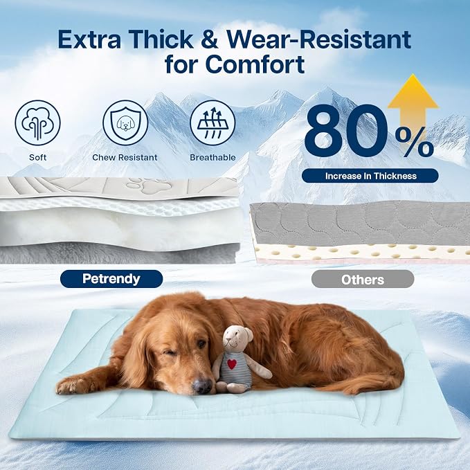 Dog Cooling Mat, 59"x40" Cooling Mat for Large Dogs, Arc-Chill Cold Fabric Delivers Rapid and Lasting Cool (Q-Max>0.5), Portable & Washable Pet Pad for Summer
