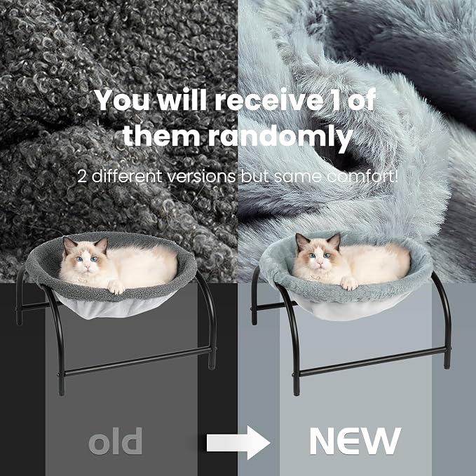 JUNSPOW Cat Bed Dog Bed Pet Hammock Bed Kitty Sleeping Cat Supplies Pet Supplies Whole Wash Stable, Detachable, Breathable, Easy Assembly Indoors Outdoors, 16.9 in x 16.9 in x 9.5 in
