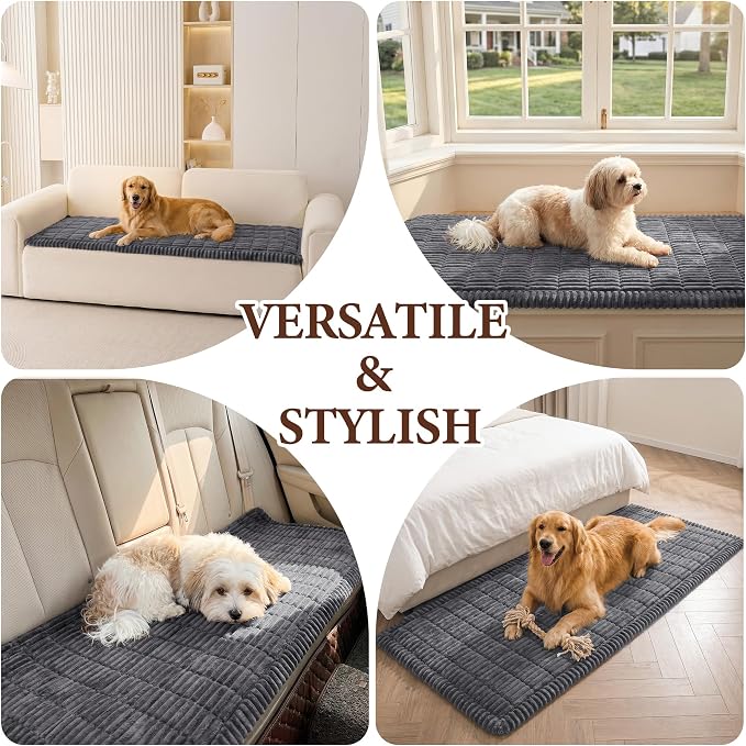 MEETSKY Couch Cover for Sofa, Non Slip Washable Couch Covers for 2 Cushion Couch Sofa Pet Friendly, Soft Sofa Cover for Love Seats, Dog Mat for Couches, Dark Grey, 27.6" x 59"
