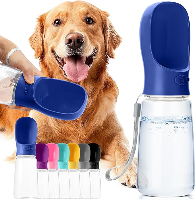 Mr. Pen- Portable Dog Water Bottle, 19 oz, Large, Leak Proof Puppy Water Dispenser with Drinking Feeder for Pets, Outdoor Walking, Hiking, Travel, Not Dishwasher Safe