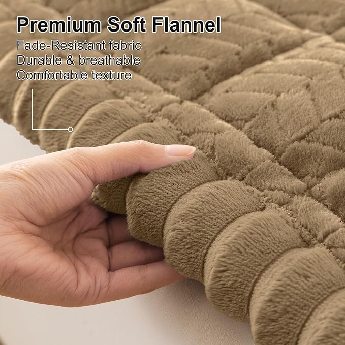 Smiry Couch Cover for Dogs, Non Slip Fuzzy Pet Sofa Covers Washable for 3 Cushion Couch, Soft Thick Furniture Protector for Cats Dogs, Against Fur, Dirt, Scratch Resistant (Mocha Brown, 35.4"x82.7")
