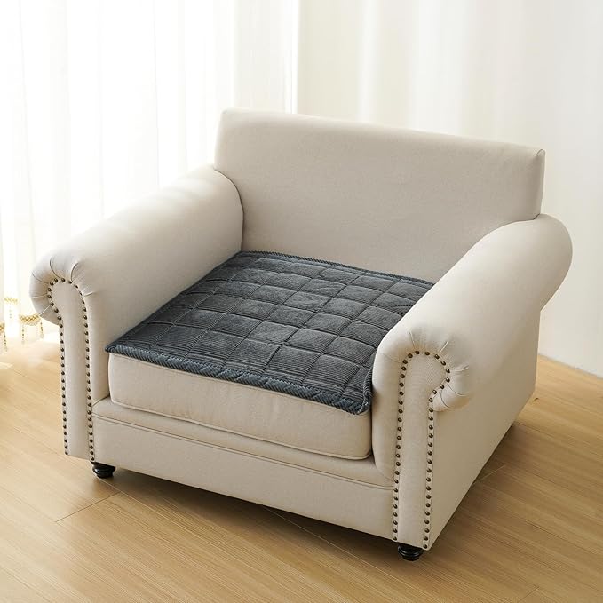 Couch Covers for Dogs Washable, Non Slip Couch Covers for Loveseat Sofa Pet Friendly, Soft Fuzzy Sofa Covers for Pet, Dog Couch Cover Furniture Protector(1PC,Dark Grey,27.6"x27.6")