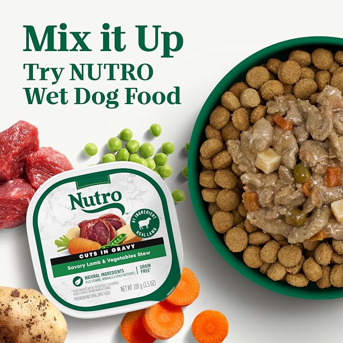 Nutro Natural Choice Small Bites Dry Dog Food, Adult Dog Food Dry Lamb and Brown Rice Recipe, 12 lbs.