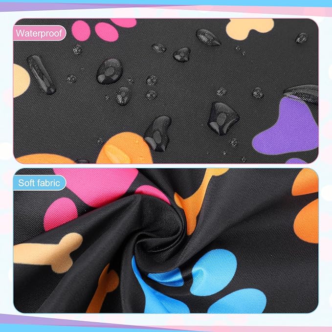 Dog Grooming Waterproof Apron with 2 Pockets, Cute Animals Puppy Dog Pets Apron