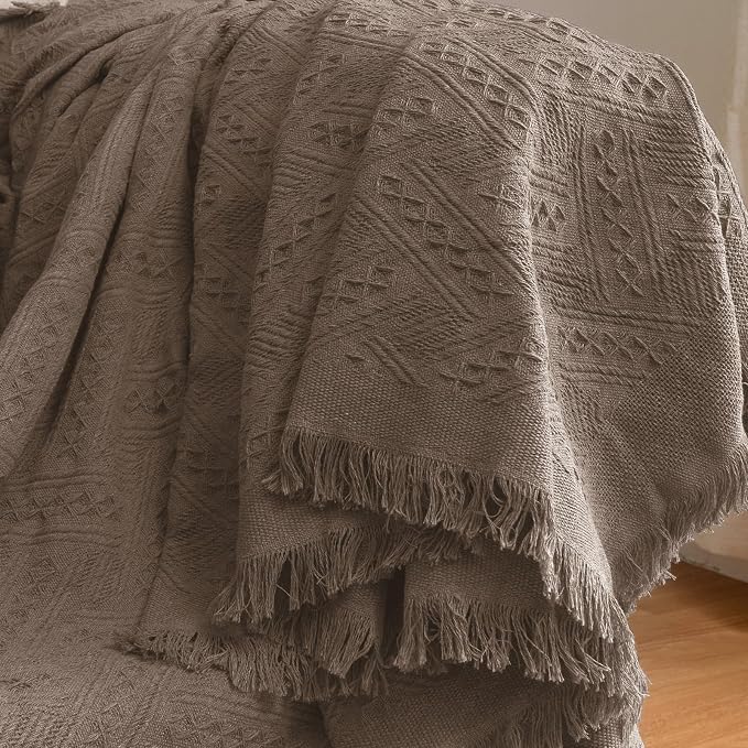 HOMERILLA Sectional Couch Covers for Sectional Sofa L Shaped Sofa Cover Blanket 2 Pieces L Shape Furniture Protector for Pets Dogs (Taupe, X-Large)