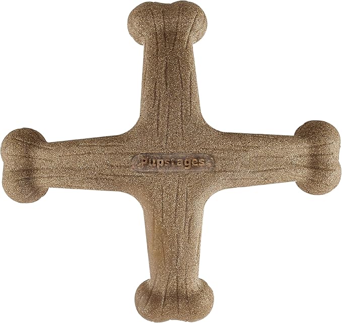 Dogwood Jack Dog Chew Toy – Real-Wood Blend, Bacon Scented, 4 Chewable Ends, Moderate Chewers, Large, 7.5" x 2"