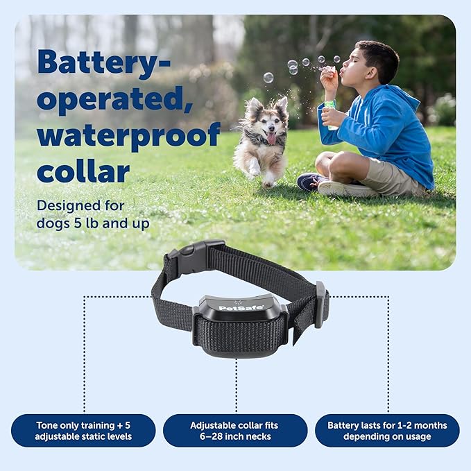 PetSafe Stay & Play Wireless Fence for 2-Dogs with Replaceable Battery Collar Covers 3/4-Acre Yard for Dogs 5 lb. and Up Portable Design from the Parent Company of Invisible Fence Brand