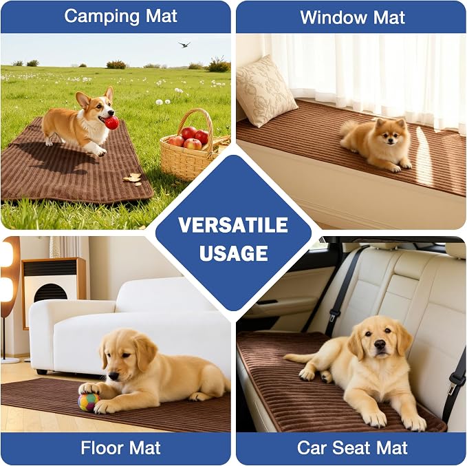 MYSKY HOME 100% Waterproof Couch Cover for Sectional Sofa, Couch Covers for Dogs Washable, Non Slip 2 Pieces Sofa Slipcover, L Shape Sofa Cover Furniture Protector for Pet, Brown, 35"x70.9"+35"x82.7"