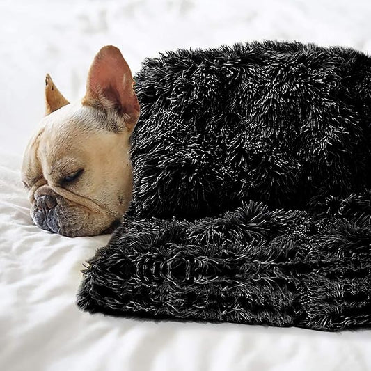 Pet Dog Bed Blankets, Fluffy Fleece Dog Throw Blankets Sleep Mat,Soft Puppy Blankets Cat Kitten, S M L XL,Fuzzy Reversible Sherpa Blanket for Bed, Couch, Sofa, Travel,Washable & Lightweight