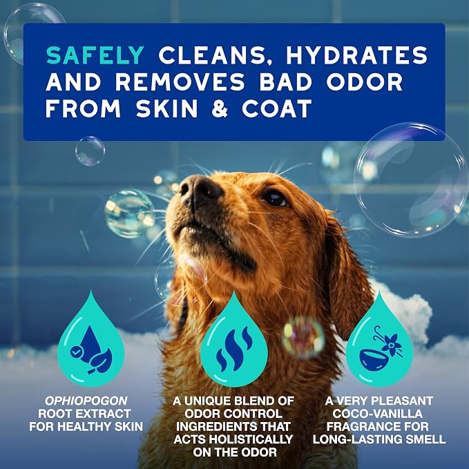 DOUXO SPA Dog Shampoo for Smelly Dogs, 16 fl oz, Hydrates the Skin, Removes Bad Odor, Leaves the Coat Soft and Smelling Great, Ultra-Safe Formula