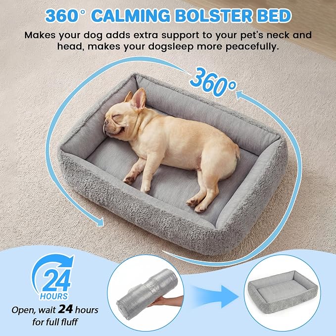 Cooling Dog Bed for Small Medium Dogs - Reversible Design (Ice‑Silk Cooling Layer | Sherpa Fleece Layer), Washable Cooling Mat for Dogs, Cats, Crates 24" × 15"
