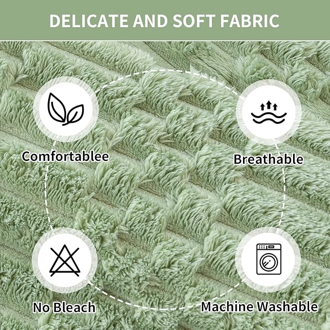 Plush Warm Sofa Covers Washable, Funny Fuzzy Couch Cover for Dogs Washable, Non-Slip Couch Covers for Recliner, Soft Sofa Slipcover for Pet & Kid(1PC, Green, 28"×28", Single Seater)