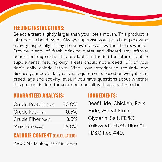 Good ‘n’ Fun Triple Flavor Ribs Chews for All Dogs, Treat Your Dog to Long-Lasting Chews Made with Beef Hide, Chicken and Pork Hide, 12 oz