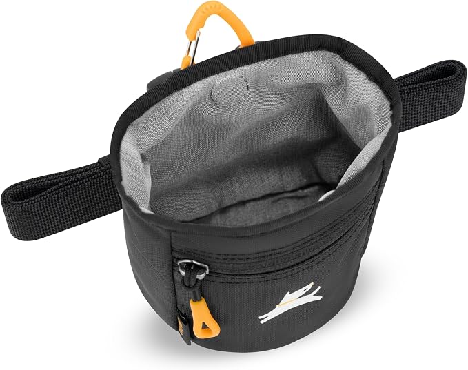 OllyDog, Goodie Treat Bag, Dog Treat Training Pouch | Magnetic Closure | 3 Ways to Wear | Hands-Free Waist Belt | Water-Resistant Recycled Vegan Fabric (Raven S'25)