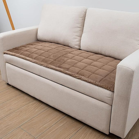 Couch Cover for Dogs Washable Pet Bed Fuzzy Pet Couch Covers Nonslip Couch Slipcover for Dogs, Kids, Pets Friendly Sofa Cover Loveseat Covers (Brown, 21''x70''/Rectangular)