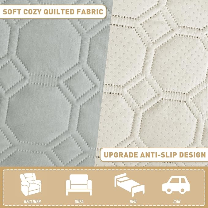 ZNSAYOTX Ultimate Cozy Blankets (82"x102") 100% Waterproof Bed Mat Blanket for Dog Pets, Couch Sofa Protector with Non-Slip Back Washable Durable, Pee Scratch Proof Easy to Clean (Light Grey)