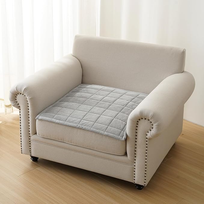 Couch Covers for Dogs Washable, Non Slip Couch Covers for Loveseat Sofa Pet Friendly, Soft Fuzzy Sofa Covers for Pet, Dog Couch Cover Furniture Protector(1PC,Light Grey,27.6"x27.6")