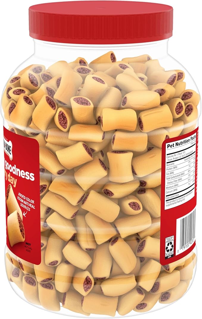 Milk-Bone MaroSnacks Small Dog Treats with Real Bone Marrow, 40 Oz. Canister