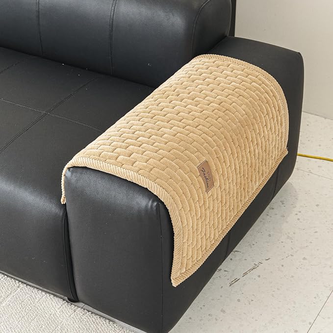 Couch Covers for Dogs Washable, Velvet Dog Couch Cover Protector, Fuzzy Plush Pet Sofa Cover for Single Sofa, Sofa Covers for Pets(1,Light Brown,27.6"x27.6",Single Seater)