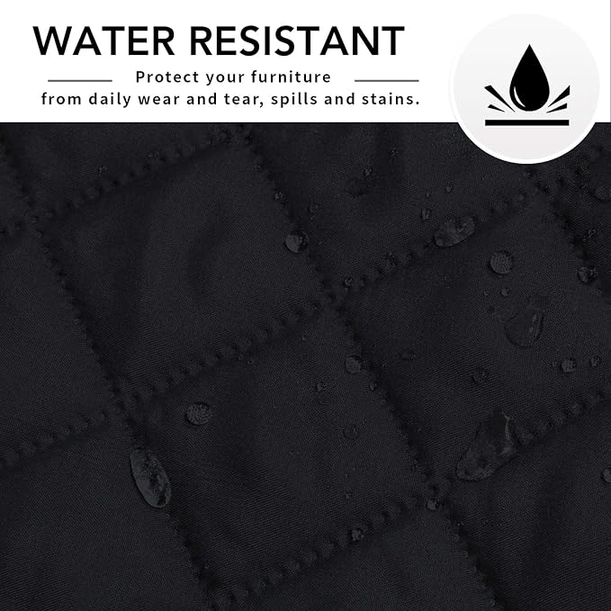 Easy-Going Sectional Couch Covers for Dogs L Shape Sofa Cover Reversible Sofa Slipcover Chaise Lounge Cover Furniture Protector Cover for Pets Dog Cat (42 x 52 inches, Black/Black)