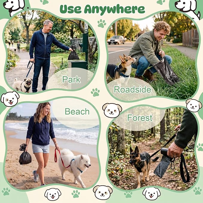 Sherr 4000 Counts Dog Poop Bags Bulk Leak Proof Dog Waste Bags for Puppy Pets Poop Outdoor Walking and Travel, 200 Rolls