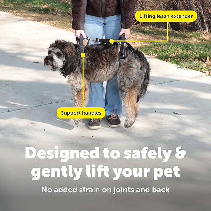 PetSafe CareLift Dog Lift Harness, Full Body Lifting & Support Sling with Handle & Shoulder Strap, Medium