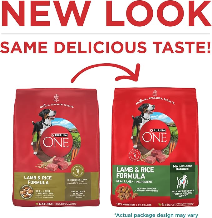 Purina ONE Dry Dog Food Lamb and Rice Formula - (Pack of 4) 4 lb. Bags
