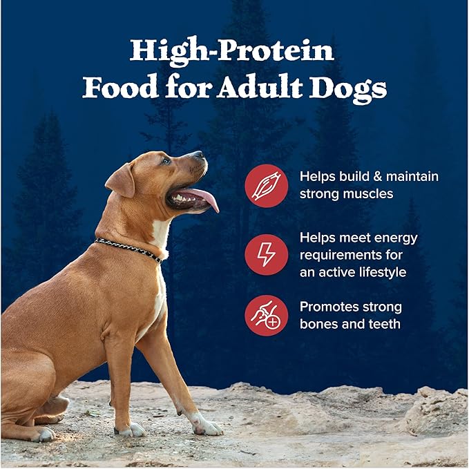 Blue Buffalo Wilderness Rocky Mountain Recipe with Red Meat High Protein with Grains Dry Dog Food for Adult Dogs, 30% Protein, Supports Immunity With Antioxidant-Rich LifeSource Bits, 13 lbs.