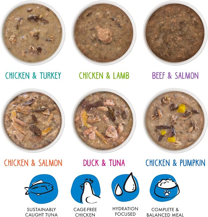 Weruva B.F.F. OMG - Best Feline Friend Oh My Gravy!, Variety Pack, Rainbow Road, Wet Cat Food By, 2.8oz Can (Pack of 12)