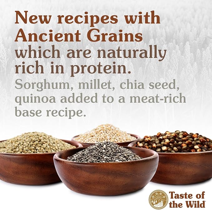 Taste of the Wild Ancient Stream All Life Stages High Protein Recipe with Smoke-Flavored Salmon & Ancient Grains Dry Dog Food 5lb