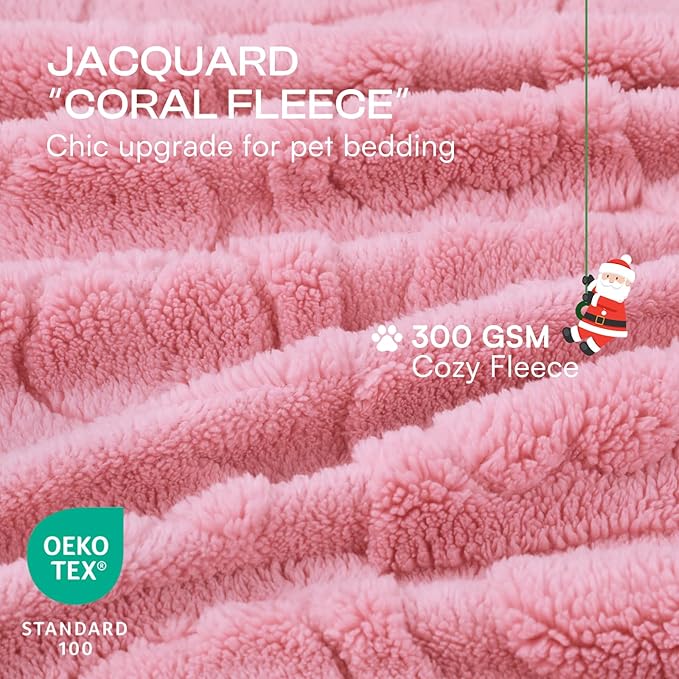 Luciphia 1 Pack 2 Small Dog Blanket Washable Pet Bed Cover Soft Fluffy Puppy Blanket with Premium Fleece 300GSM Cozy Calming Cat Blankets for Indoor Cats Pink 57x40 inch