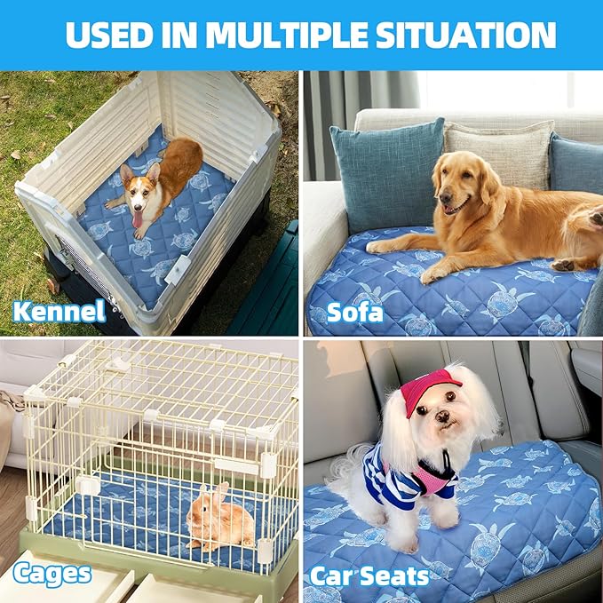 Homimp Dog Cooling Mat,27.5" x 38.5" Thicken Self-Cooling Mat for Dog Large,Internal Waterproof& Endothermic,Washable Pet Ice Cool Pad Blanket,Pet Sleeping Pad for Indoor Outdoor in Summer, Non-Toxic