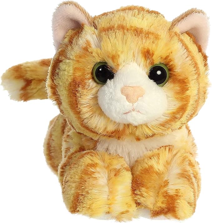 Aurora® Adorable Mini Flopsie™ Ginger Cat™ Stuffed Animal - Mini Companions Ready for Playful Adventures - for Kids All Ages, Toddlers, Adults, and Families - Orange 8 Inches (Pack of 2)