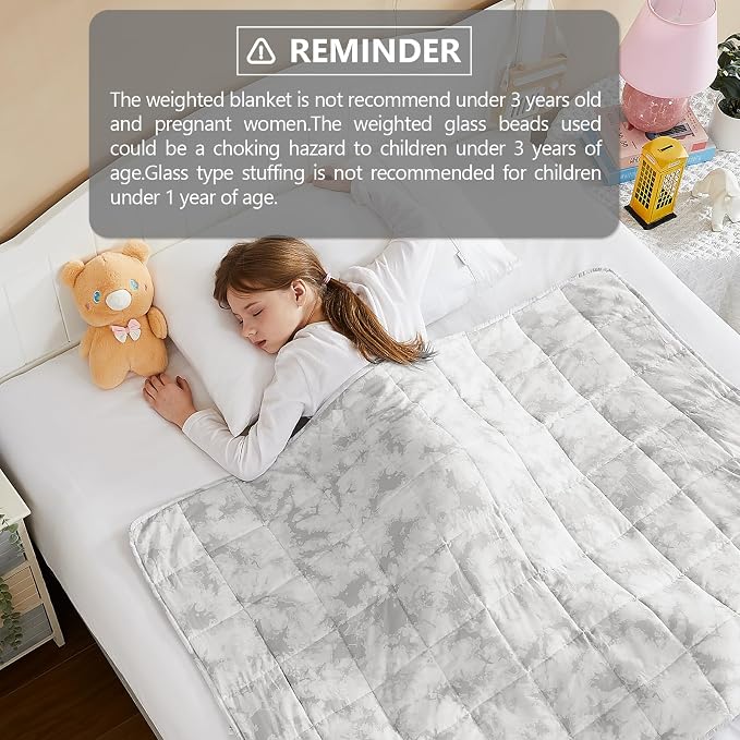 L'AGRATY Weighted Blanket - 36"x48" 3lbs Microfiber Material with Glass Beads Small Blanket for All-Season Summer Fall Winter Soft Thick