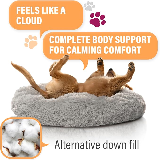 Active Pets Large Dog Bed, Calming Orthopedic Pet Bedding for Anxiety Relief, Joint Support & Comfort, Washable Dog Furniture, M 45lbs, Beige
