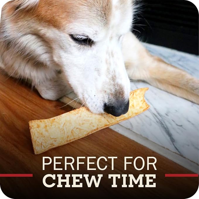 Redbarn Pet Products All-Natural Rawhide Bully Slices - Peanut Butter Flavor - Premium Grain-Free Beef Hide Treats High Protein Low Fat for Chewers - 9 oz Bag