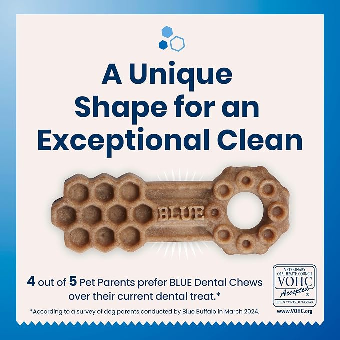 Blue Buffalo Dental Chews Medium Natural Dog Treats, Chicken & Spearmint 23-oz Bag (28 Count)
