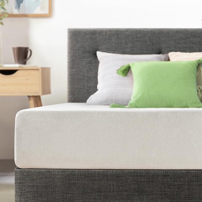 Best Price Mattress Queen Mattress 6 inch Bed-In-A-Box, Green Tea Memory Foam, Cream