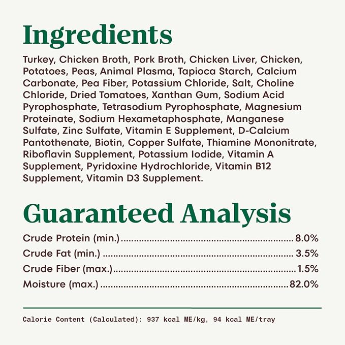 Nutro Adult Wet Dog Food, Natural Grain Free Dog Food Wet Cuts in Gravy Roasted Turkey, Potato & Pea Stew Recipe, 3.5 oz. Trays (Pack of 24)