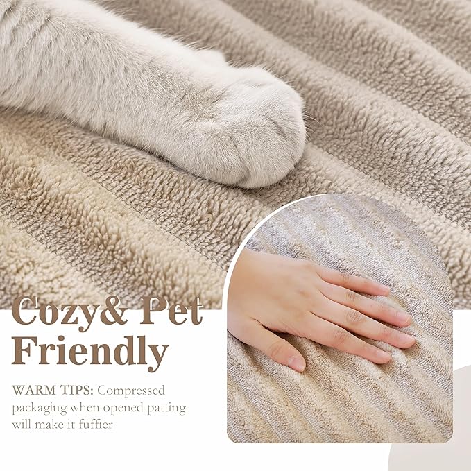 MYSKY HOME 100% Waterproof Couch Cover, Couch Covers for Dog Washable, Non Slip Couch Covers for 3 Cushion Sofa Pet Friendly, Sofa Covers Slipcover Furniture Protector Dog Bed Cover, Khaki, 35"x82.7"
